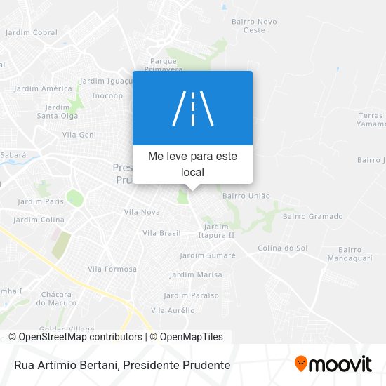 Rua Artímio Bertani mapa