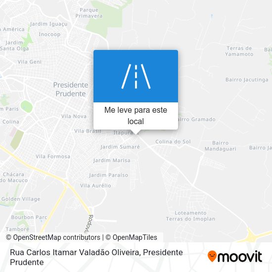Rua Carlos Itamar Valadão Oliveira mapa