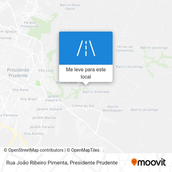 Rua João Ribeiro Pimenta mapa