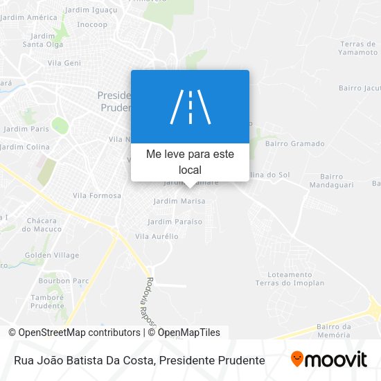 Rua João Batista Da Costa mapa