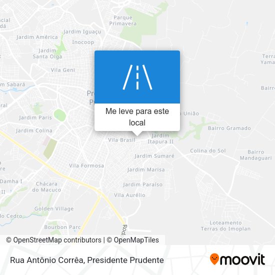 Rua Antônio Corrêa mapa