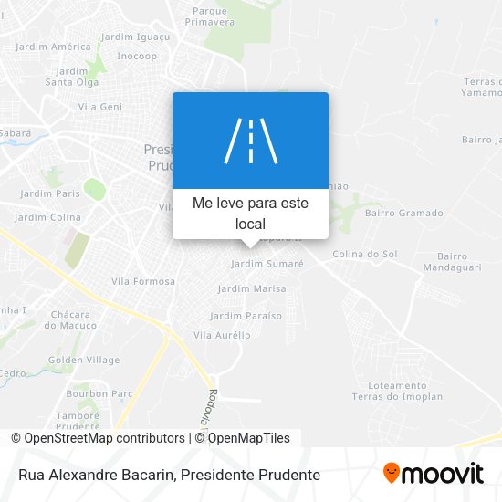 Rua Alexandre Bacarin mapa