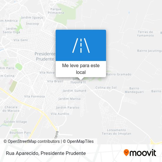 Rua Aparecido mapa