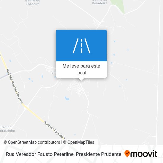 Rua Vereador Fausto Peterline mapa