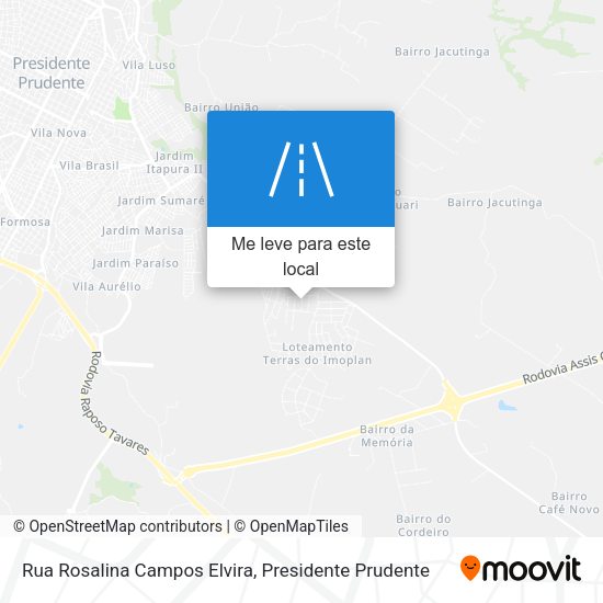 Rua Rosalina Campos Elvira mapa