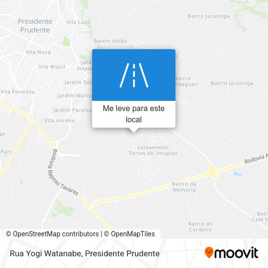Rua Yogi Watanabe mapa