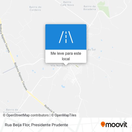 Rua Beija Flor mapa
