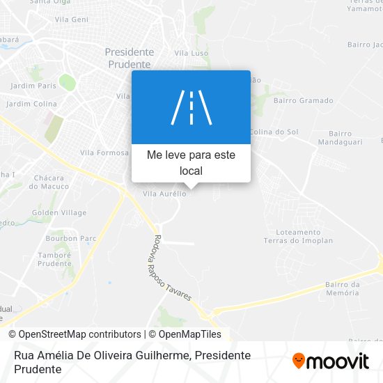 Rua Amélia De Oliveira Guilherme mapa