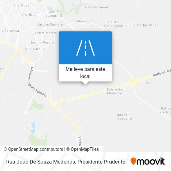 Rua João De Souza Medeiros mapa