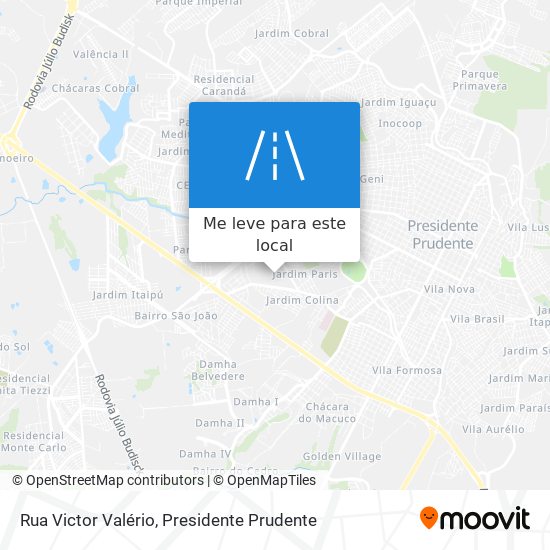 Rua Victor Valério mapa