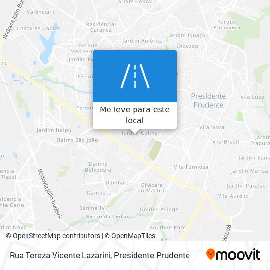 Rua Tereza Vicente Lazarini mapa