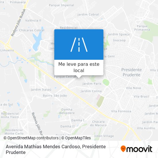 Avenida Mathias Mendes Cardoso mapa