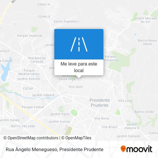 Rua Ângelo Menegueso mapa