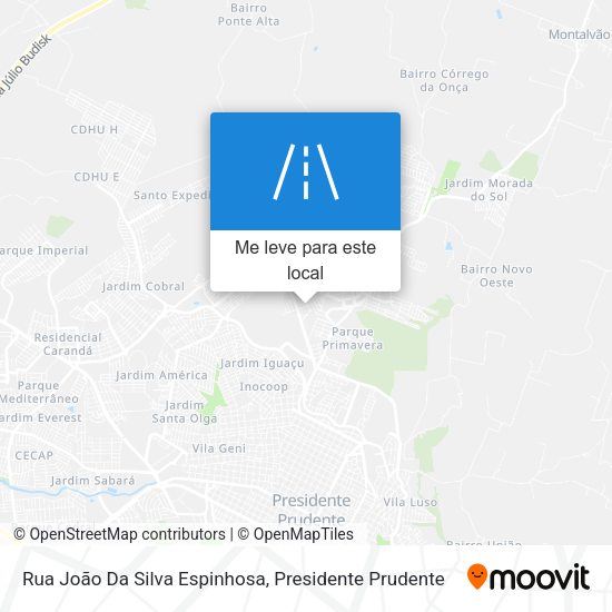 Rua João Da Silva Espinhosa mapa