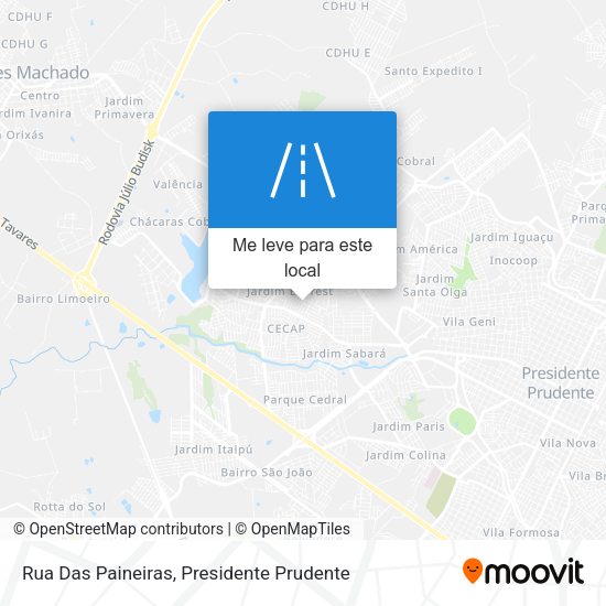 Rua Das Paineiras mapa