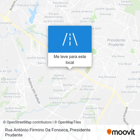 Rua Antônio Firmino Da Fonseca mapa
