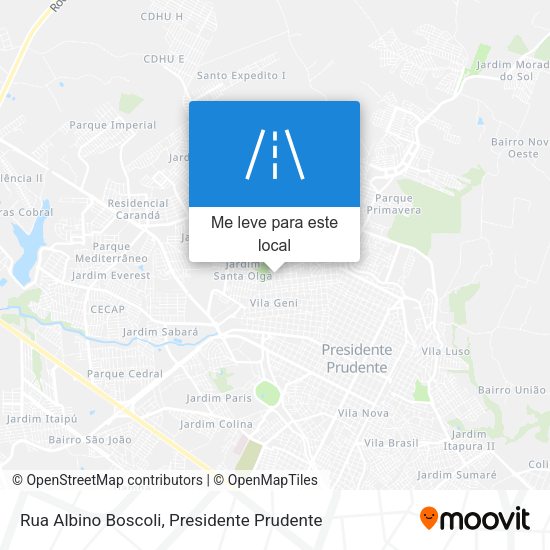 Rua Albino Boscoli mapa