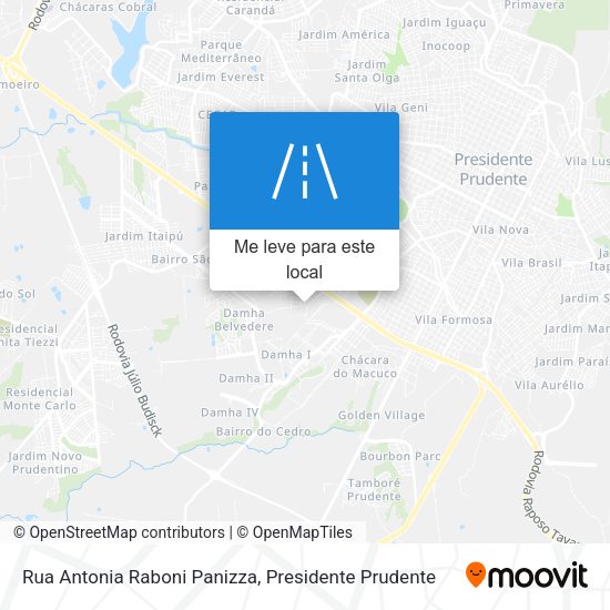 Rua Antonia Raboni Panizza mapa