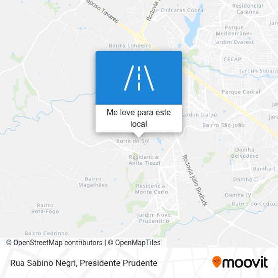 Rua Sabino Negri mapa
