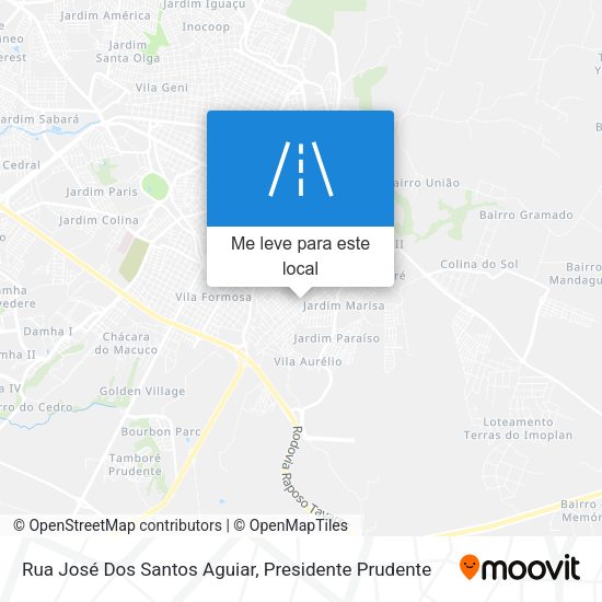 Rua José Dos Santos Aguiar mapa