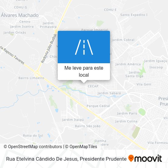 Rua Etelvina Cândido De Jesus mapa