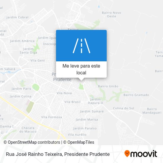Rua José Rainho Teixeira mapa