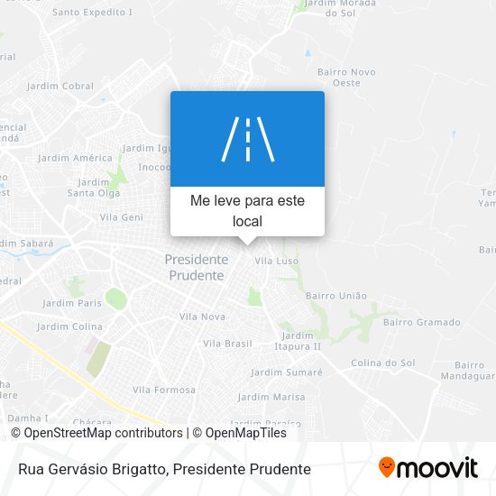 Rua Gervásio Brigatto mapa