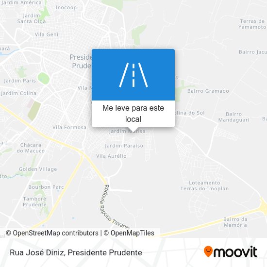 Rua José Diniz mapa