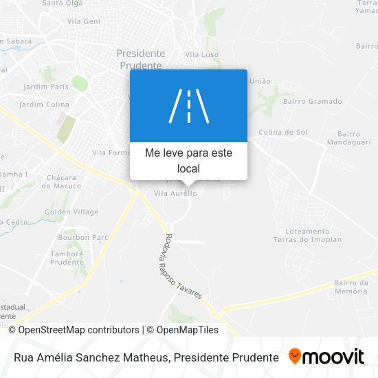 Rua Amélia Sanchez Matheus mapa