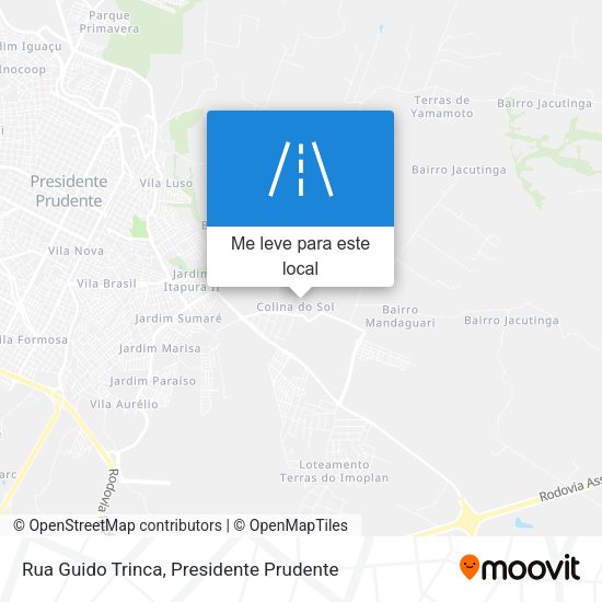 Rua Guido Trinca mapa