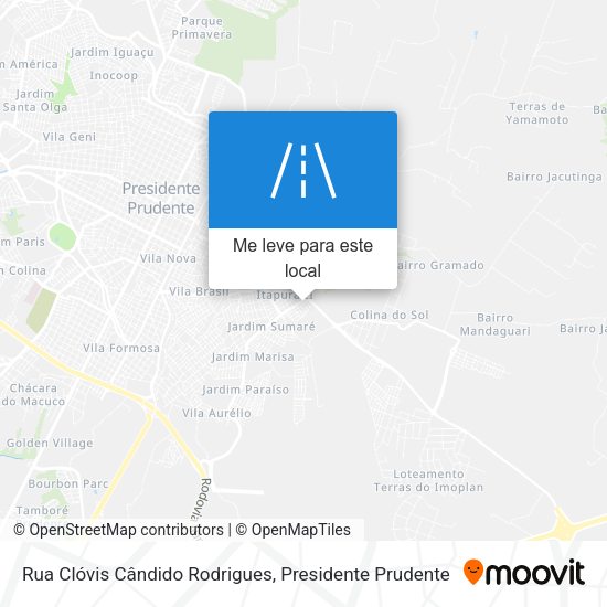 Rua Clóvis Cândido Rodrigues mapa