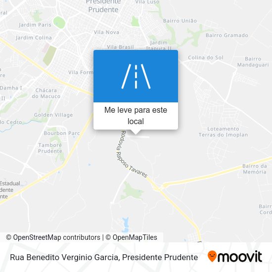 Rua Benedito Verginio Garcia mapa