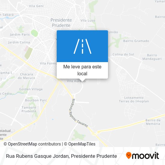 Rua Rubens Gasque Jordan mapa