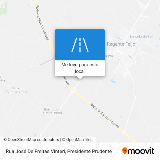 Rua José De Freitas Vinteri mapa