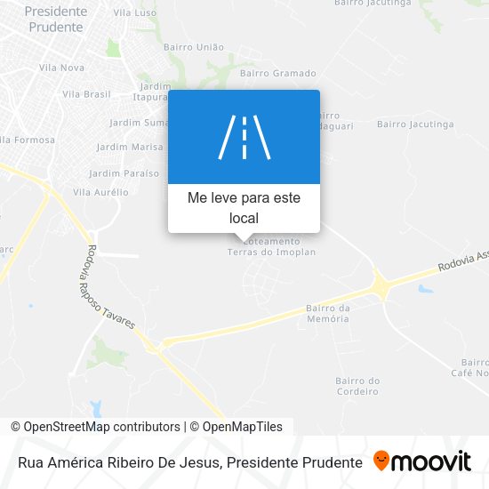 Rua América Ribeiro De Jesus mapa