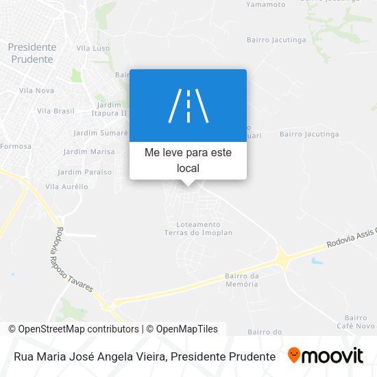 Rua Maria José Angela Vieira mapa