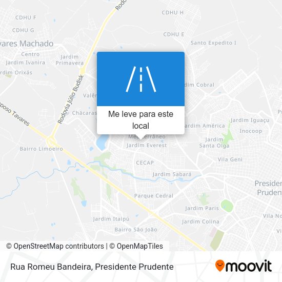 Rua Romeu Bandeira mapa
