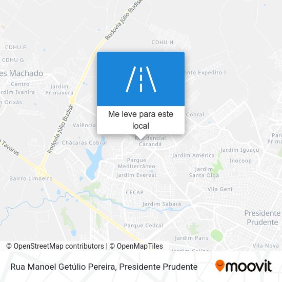 Rua Manoel Getúlio Pereira mapa