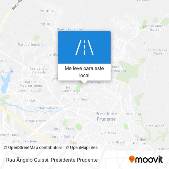 Rua Ângelo Guissi mapa