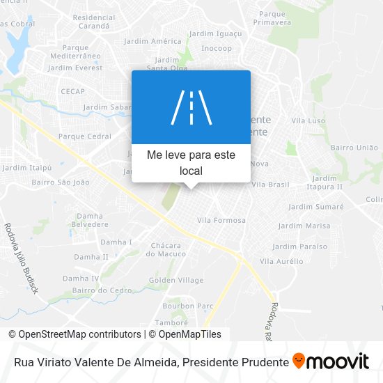 Rua Viriato Valente De Almeida mapa