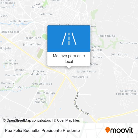 Rua Félix Buchalla mapa