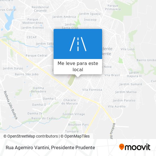 Rua Agemiro Vantini mapa