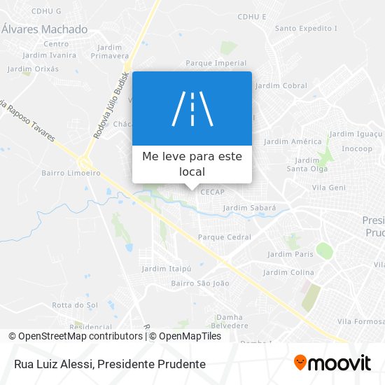 Rua Luiz Alessi mapa