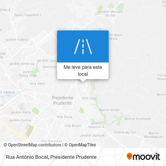 Rua Antônio Bocal mapa