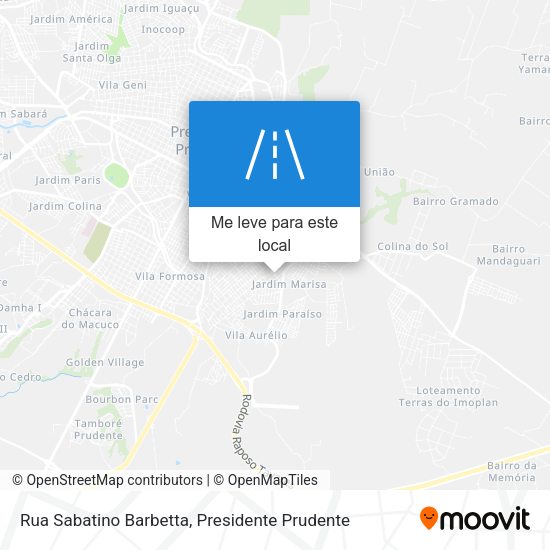 Rua Sabatino Barbetta mapa
