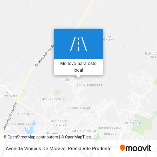 Avenida Vinícius De Moraes mapa