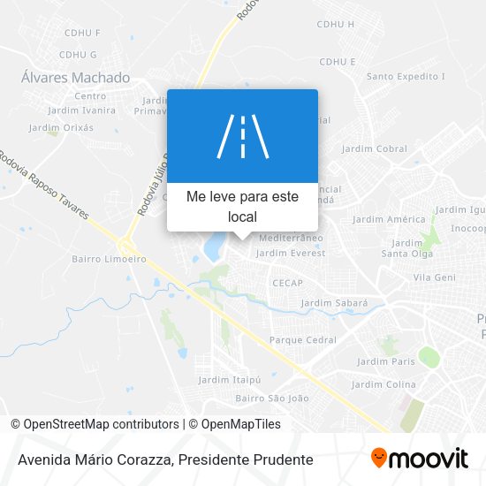 Avenida Mário Corazza mapa