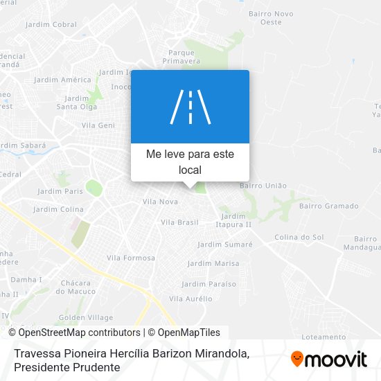 Travessa Pioneira Hercília Barizon Mirandola mapa