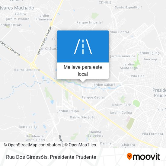 Rua Dos Girassóis mapa