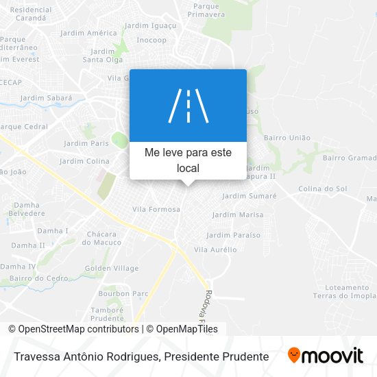 Travessa Antônio Rodrigues mapa